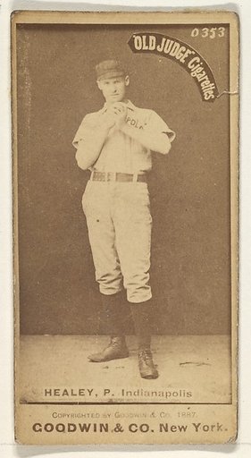 Healey, Pitcher, Indianapolis, from the Old Judge series (N172) for Old Judge Cigarettes