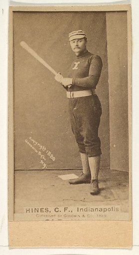 Hines, Center Field, Indianapolis, from the Old Judge series (N172) for Old Judge Cigarettes