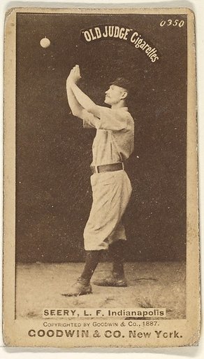 Seery, Left Field, Indianapolis, from the Old Judge series (N172) for Old Judge Cigarettes