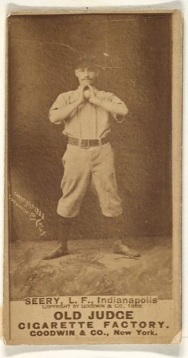 Seery, Left Field, Indianapolis, from the Old Judge series (N172) for Old Judge Cigarettes