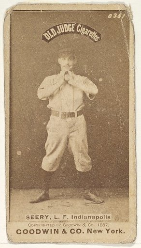 Seery, Left Field, Indianapolis, from the Old Judge series (N172) for Old Judge Cigarettes
