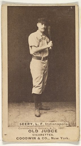 Seery, Left Field, Indianapolis, from the Old Judge series (N172) for Old Judge Cigarettes