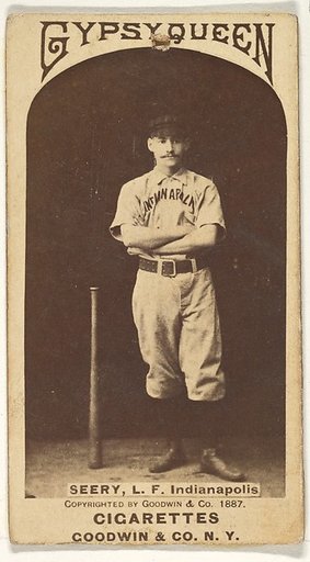 Seery, Left Field, Indianapolis, from the Old Judge series (N172) for Old Judge Cigarettes
