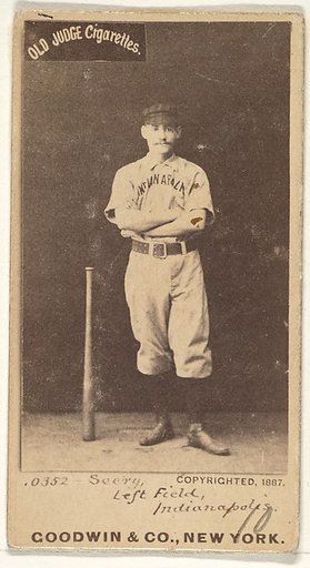 Seery, Left Field, Indianapolis, from the Old Judge series (N172) for Old Judge Cigarettes