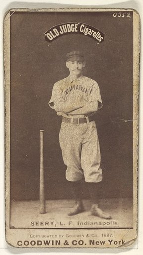 Seery, Left Field, Indianapolis, from the Old Judge series (N172) for Old Judge Cigarettes