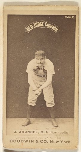 John Thomas "Tug" Arundel, Catcher, Indianapolis, from the Old Judge series (N172) for Old Judge Cigarettes