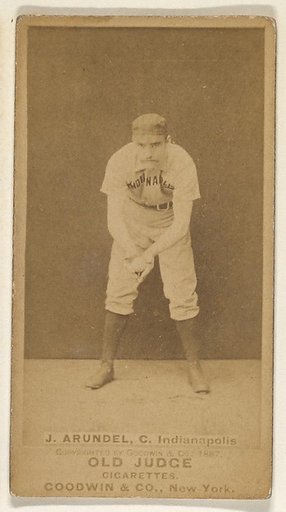 John Thomas "Tug" Arundel, Catcher, Indianapolis, from the Old Judge series (N172) for Old Judge Cigarettes