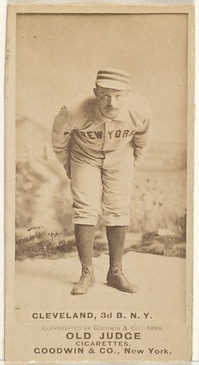 Cleveland, 3rd Base, New York, from the Old Judge series (N172) for Old Judge Cigarettes