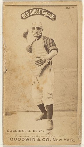 Bill Collins, Catcher, New York, from the Old Judge series (N172) for Old Judge Cigarettes