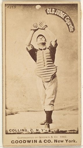 Bill Collins, Catcher, New York, from the Old Judge series (N172) for Old Judge Cigarettes