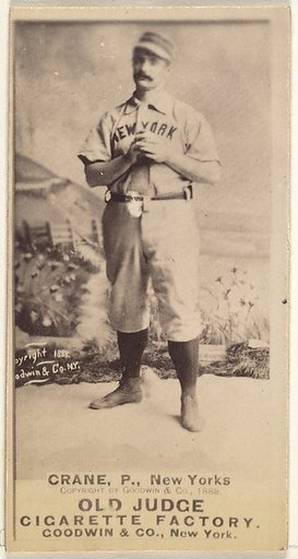 Ed Crane, Pitcher, New York, from the Old Judge series (N172) for Old Judge Cigarettes