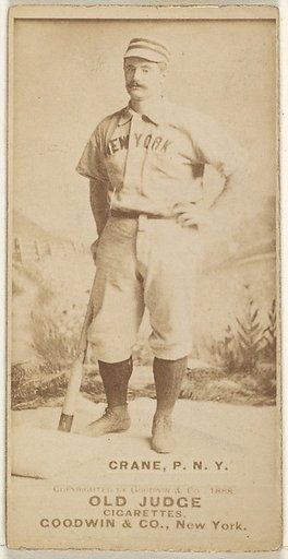 Ed Crane, Pitcher, New York, from the Old Judge series (N172) for Old Judge Cigarettes