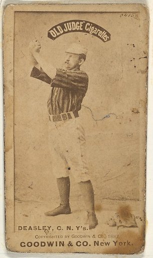 Thomas H. "Pat" Deasley, Catcher, New York, from the Old Judge series (N172) for Old Judge Cigarettes