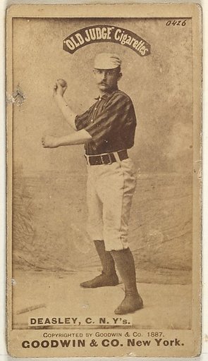 Thomas H. "Pat" Deasley, Catcher, New York, from the Old Judge series (N172) for Old Judge Cigarettes