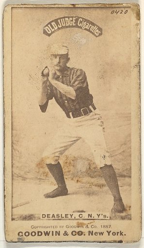 Thomas H. "Pat" Deasley, Catcher, New York, from the Old Judge series (N172) for Old Judge Cigarettes