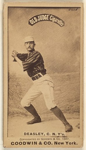 Thomas H. "Pat" Deasley, Catcher, New York, from the Old Judge series (N172) for Old Judge Cigarettes