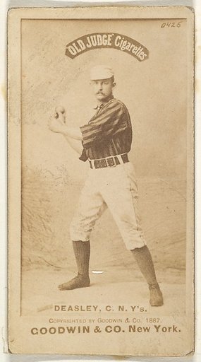 Thomas H. "Pat" Deasley, Catcher, New York, from the Old Judge series (N172) for Old Judge Cigarettes
