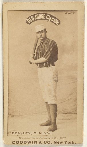 Thomas H. "Pat" Deasley, Catcher, New York, from the Old Judge series (N172) for Old Judge Cigarettes