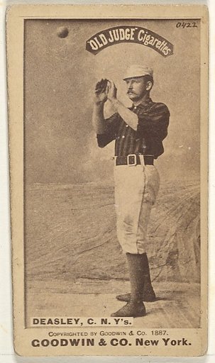 Thomas H. "Pat" Deasley, Catcher, New York, from the Old Judge series (N172) for Old Judge Cigarettes