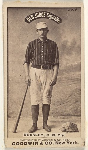 Thomas H. "Pat" Deasley, Catcher, New York, from the Old Judge series (N172) for Old Judge Cigarettes