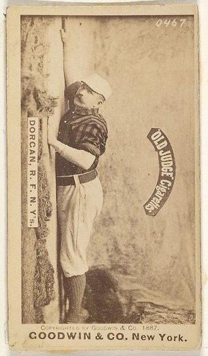Michael Cornelius Dorgan, Right Field, New York, from the Old Judge series (N172) for Old Judge Cigarettes
