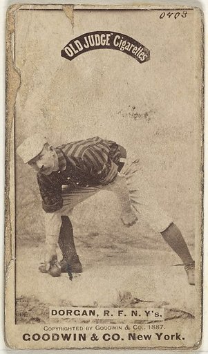Michael Cornelius Dorgan, Right Field, New York, from the Old Judge series (N172) for Old Judge Cigarettes