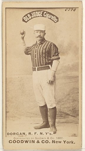 Michael Cornelius Dorgan, Right Field, New York, from the Old Judge series (N172) for Old Judge Cigarettes
