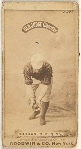 Michael Cornelius Dorgan, Right Field, New York, from the Old Judge series (N172) for Old Judge Cigarettes