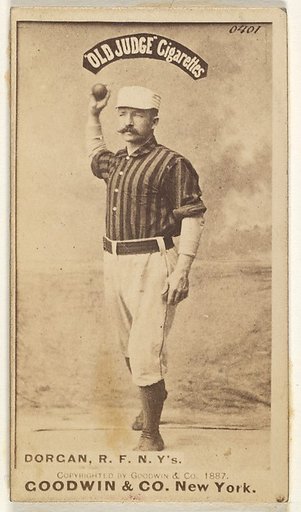 Michael Cornelius Dorgan, Right Field, New York, from the Old Judge series (N172) for Old Judge Cigarettes