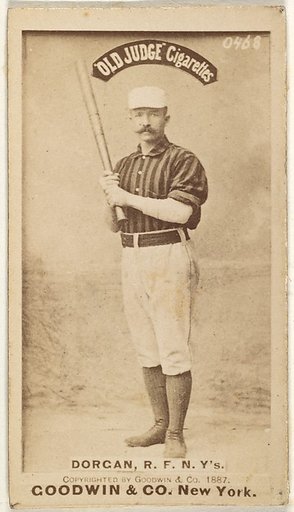 Michael Cornelius Dorgan, Right Field, New York, from the Old Judge series (N172) for Old Judge Cigarettes