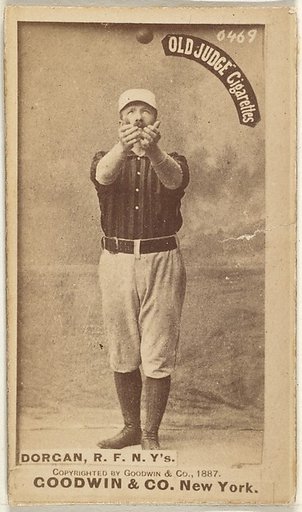 Michael Cornelius Dorgan, Right Field, New York, from the Old Judge series (N172) for Old Judge Cigarettes