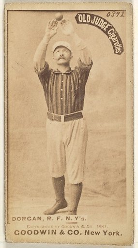 Michael Cornelius Dorgan, Right Field, New York, from the Old Judge series (N172) for Old Judge Cigarettes