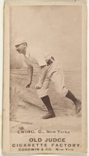 William "Buck" Ewing, Captain and Catcher, New York, from the Old Judge series (N172) for Old Judge Cigarettes