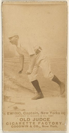William "Buck" Ewing, Captain and Catcher, New York, from the Old Judge series (N172) for Old Judge Cigarettes