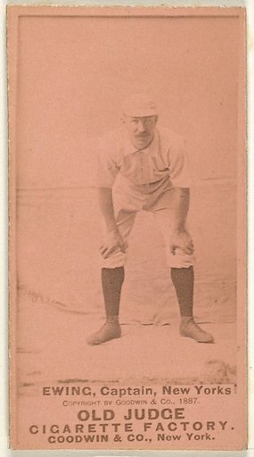 William "Buck" Ewing, Captain and Catcher, New York, from the Old Judge series (N172) for Old Judge Cigarettes