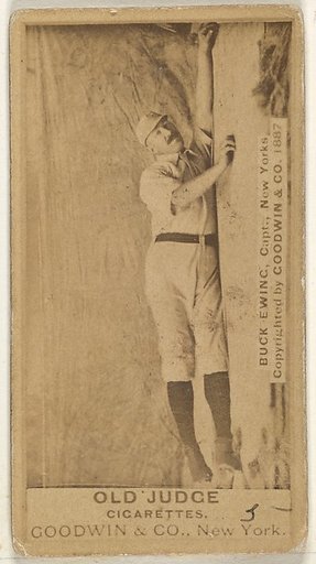William "Buck" Ewing, Captain and Catcher, New York, from the Old Judge series (N172) for Old Judge Cigarettes