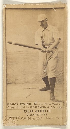 William "Buck" Ewing, Captain and Catcher, New York, from the Old Judge series (N172) for Old Judge Cigarettes
