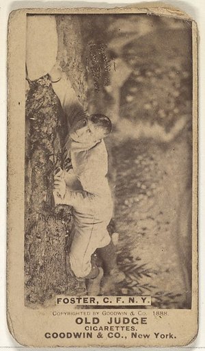 Elmer Ellsworth Foster, Center Field, New York, from the Old Judge series (N172) for Old Judge Cigarettes