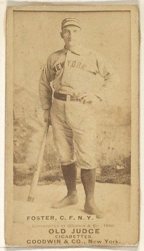 Elmer Ellsworth Foster, Center Field, New York, from the Old Judge series (N172) for Old Judge Cigarettes