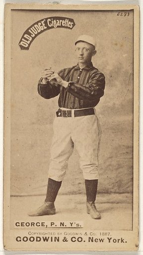 Bill George, Pitcher, New York, from the Old Judge series (N172) for Old Judge Cigarettes