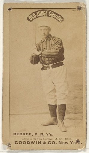 Bill George, Pitcher, New York, from the Old Judge series (N172) for Old Judge Cigarettes