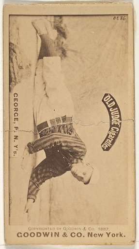 Bill George, Pitcher, New York, from the Old Judge series (N172) for Old Judge Cigarettes