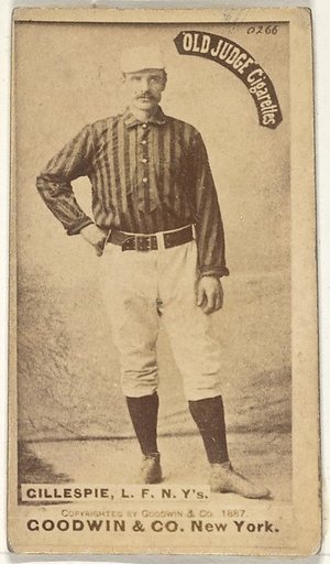 Peter Patrick Gillespie, Left Field, New York, from the Old Judge series (N172) for Old Judge Cigarettes