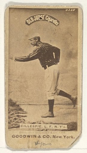 Peter Patrick Gillespie, Left Field, New York, from the Old Judge series (N172) for Old Judge Cigarettes