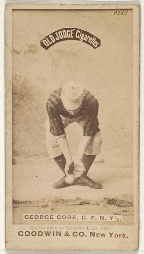 George F. "Piano Legs" Gore, Center Field, New York, from the Old Judge series (N172) for Old Judge Cigarettes