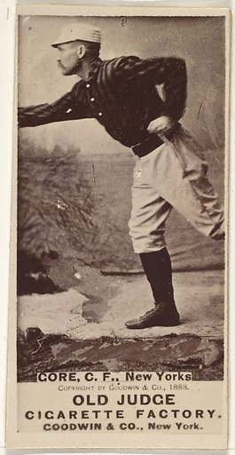 George F. "Piano Legs" Gore, Center Field, New York, from the Old Judge series (N172) for Old Judge Cigarettes