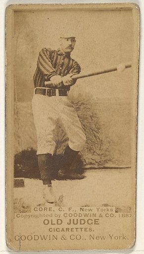 George F. "Piano Legs" Gore, Center Field, New York, from the Old Judge series (N172) for Old Judge Cigarettes