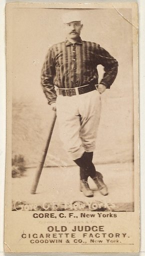 George F. "Piano Legs" Gore, Center Field, New York, from the Old Judge series (N172) for Old Judge Cigarettes