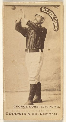 George F. "Piano Legs" Gore, Center Field, New York, from the Old Judge series (N172) for Old Judge Cigarettes