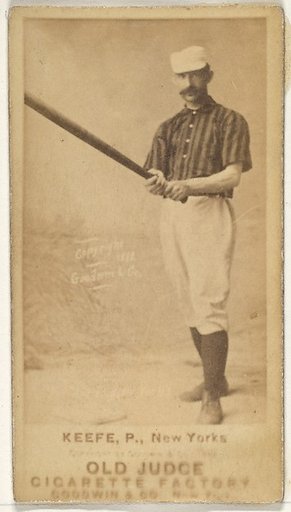 Timothy John "Tim" Keefe, Pitcher, New York, from the Old Judge series (N172) for Old Judge Cigarettes